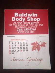 Baldwin Body Shop Calendars
