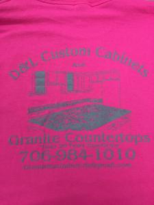 D&L Cabinets Pink with Charcoal Imprint